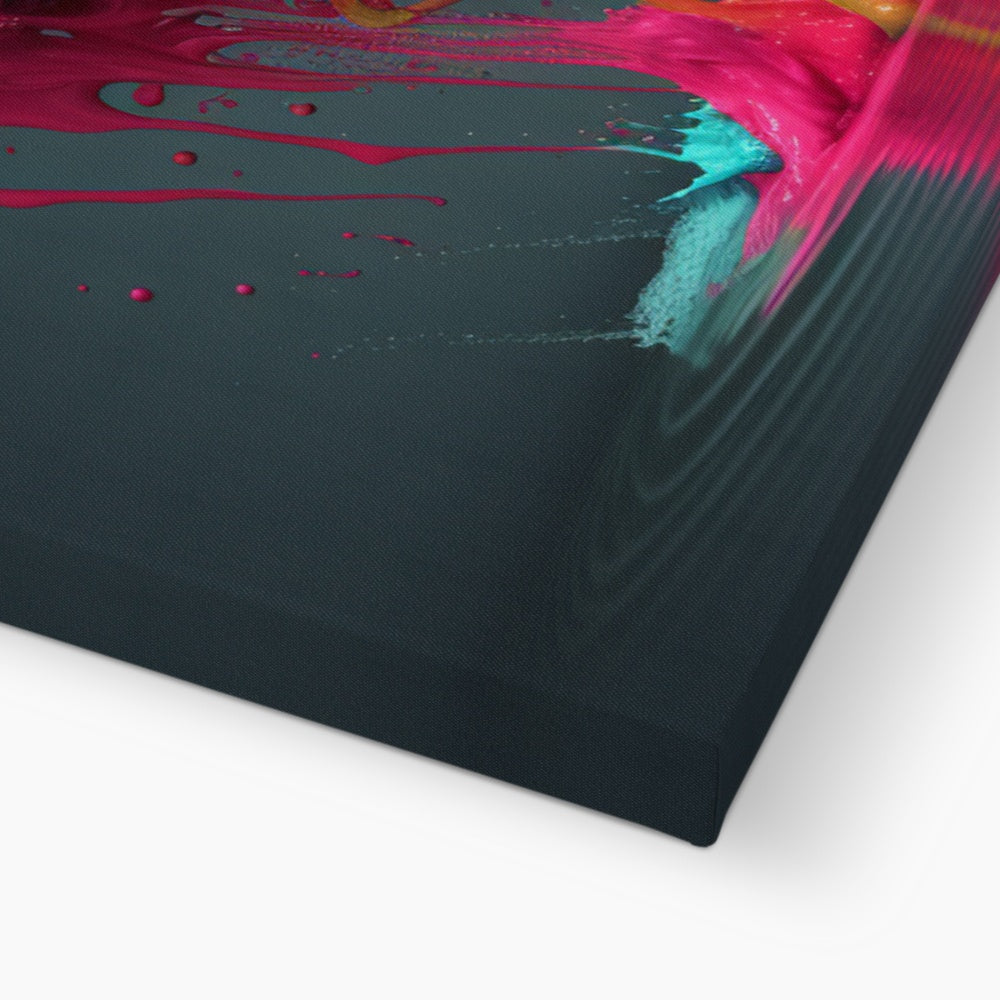 A splash of Flamingo Canvas- Limited edition print