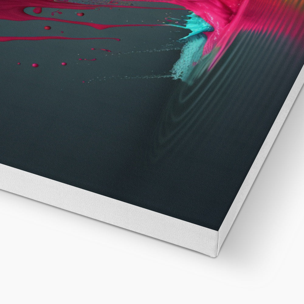 A splash of Flamingo Canvas- Limited edition print