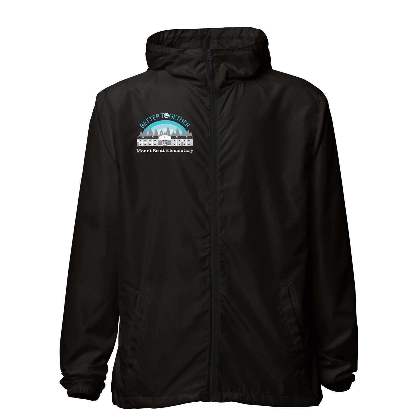 Mt Scott Unisex lightweight zip up windbreaker