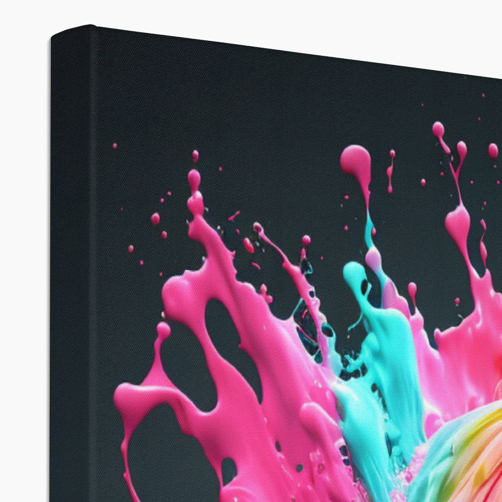 A splash of Flamingo Canvas- Limited edition print